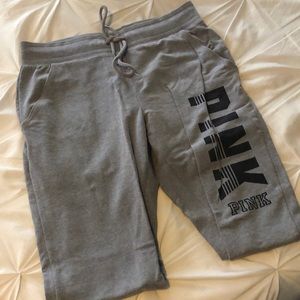 PINK Grey Joggers